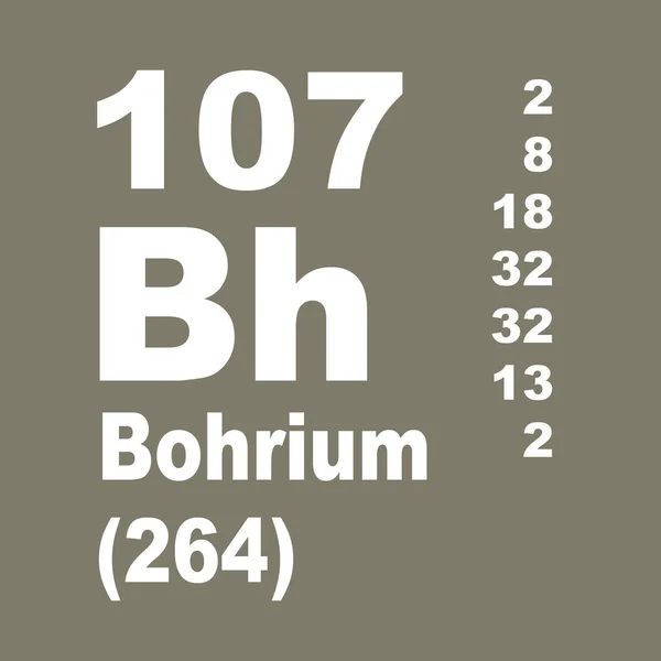 Bohrium Periodieke Tabel Van Elementen — Stockfoto