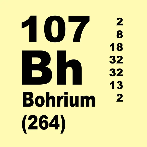 Bohrium Periodieke Tabel Van Elementen — Stockfoto