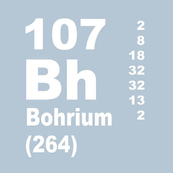 Bohrium Periodieke Tabel Van Elementen — Stockfoto