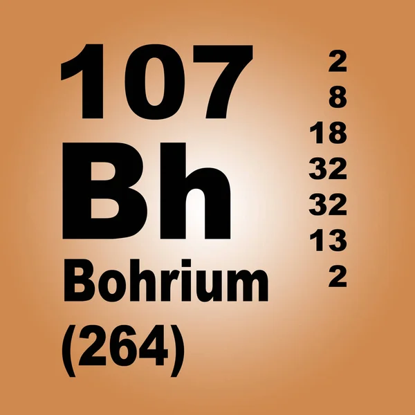 Bohrium Periodieke Tabel Van Elementen — Stockfoto