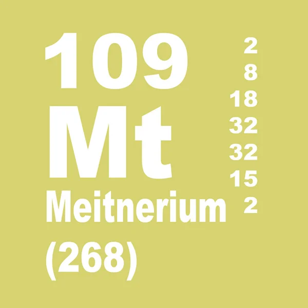 Meitnerium Tabla Periódica Elementos — Foto de Stock