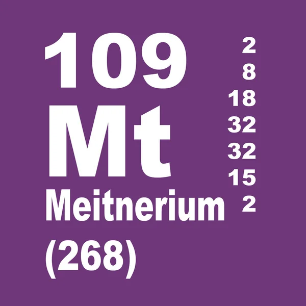 Meitnerium Periódusos Rendszer Elemei — Stock Fotó