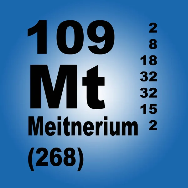 마이트너륨 주기율표 — 스톡 사진
