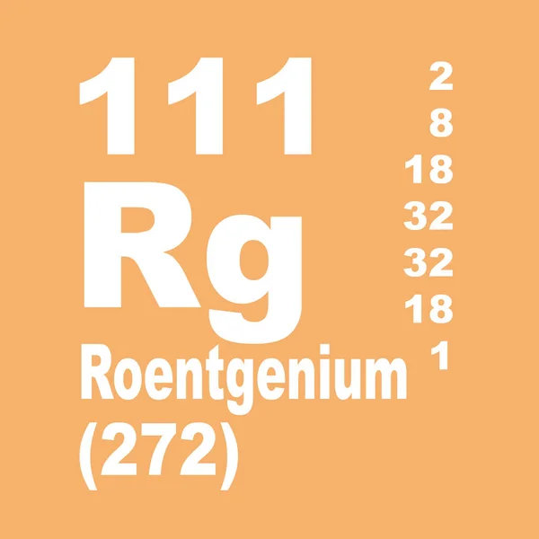 Roentgenio Tavola Periodica Degli Elementi — Foto Stock