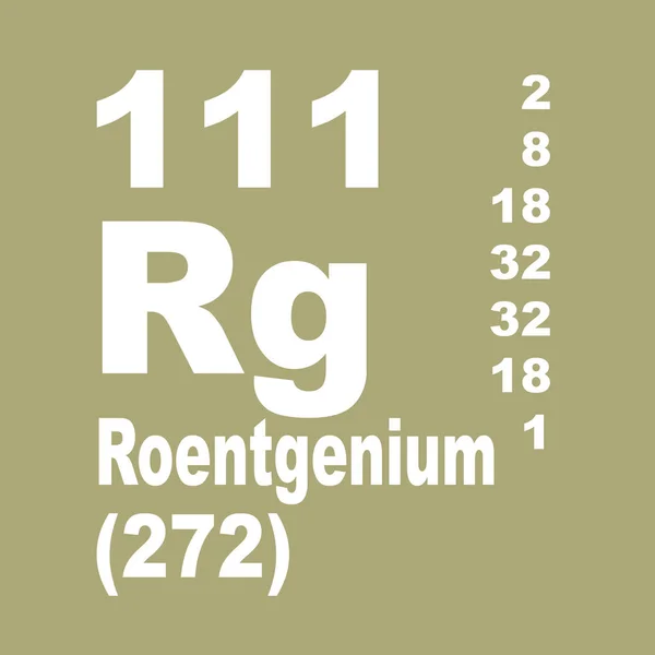 Roentgenium Periodická Tabulka Prvků — Stock fotografie