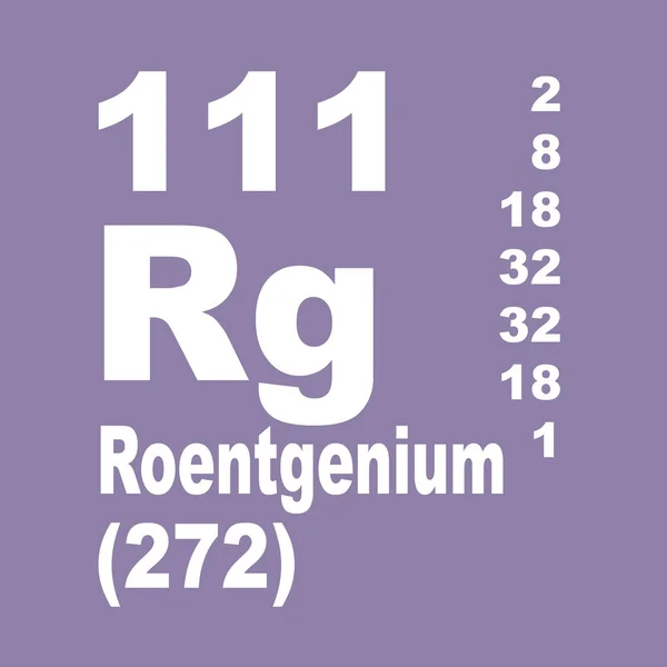Roentgenium Tabela Periódica Elementos — Fotografia de Stock
