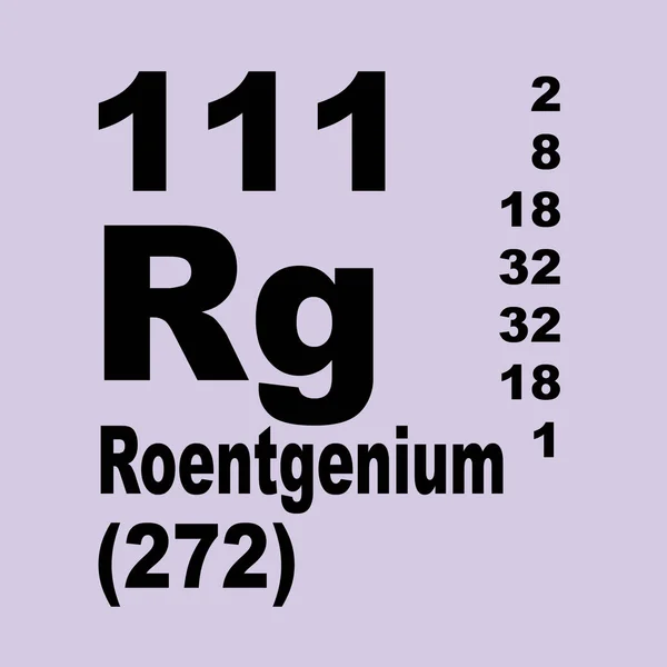 Roentgenio Tavola Periodica Degli Elementi — Foto Stock