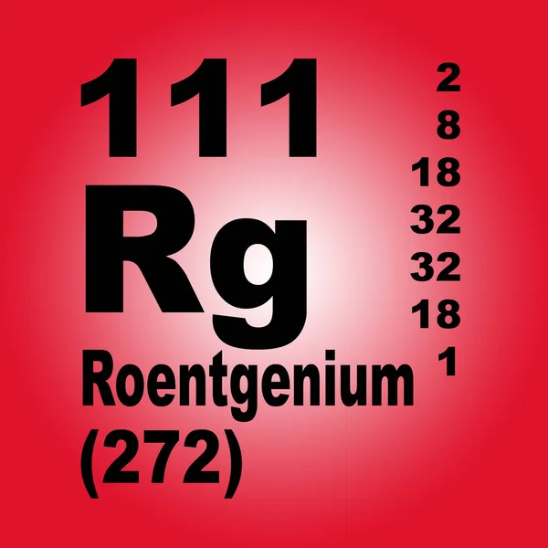 Roentgenium 元素周期表 — 图库照片