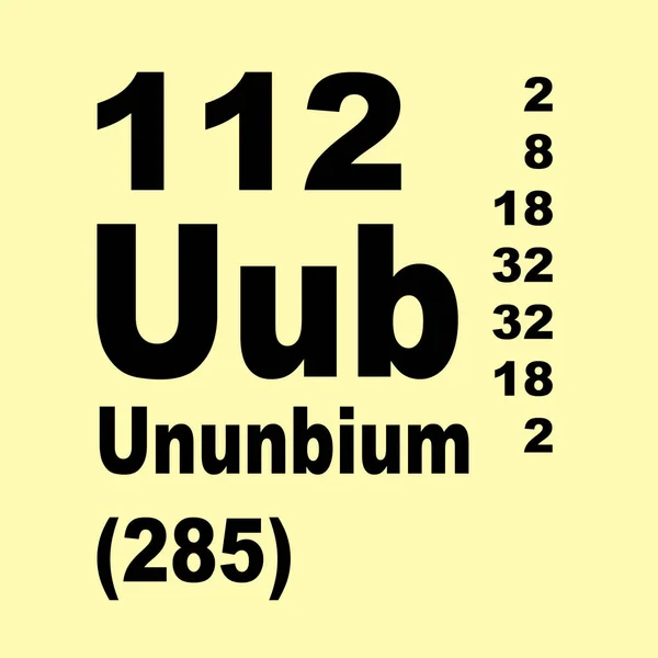 Copernicium Ununbium Periodická Tabulka Prvků — Stock fotografie