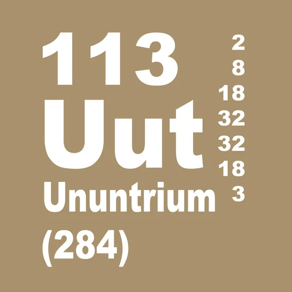 Ununtrium Periodieke Tabel Van Elementen — Stockfoto