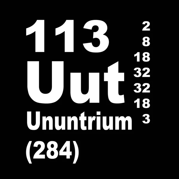 Ununtrium Periodieke Tabel Van Elementen — Stockfoto