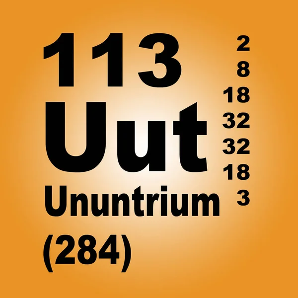 Unununtrium Tabela Periódica Dos Elementos — Fotografia de Stock