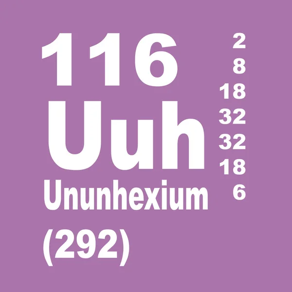 원소의 주기율표 리버모륨 Ununhexium — 스톡 사진