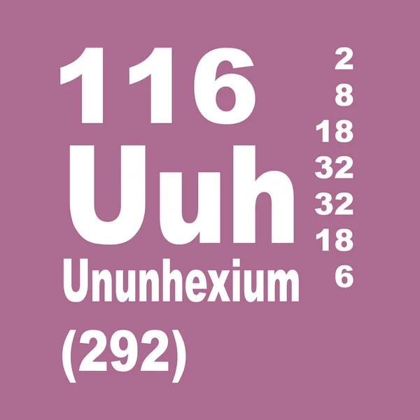 要素の周期表 リバモリウム ウンヘキシウム — ストック写真