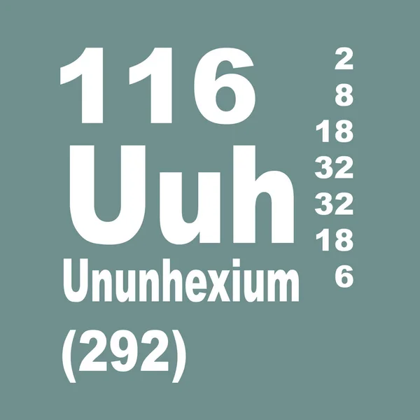 元素周期表 肝脏膜 Ununhexium — 图库照片