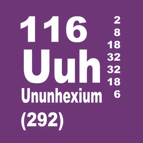 元素周期表 肝脏膜 Ununhexium — 图库照片