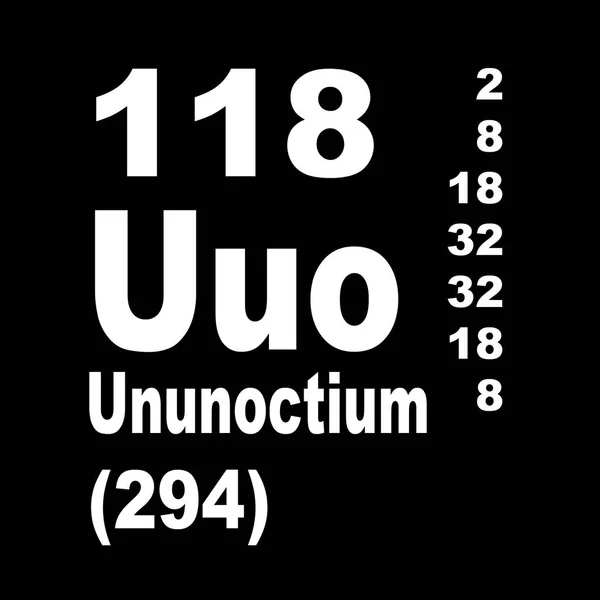 Периодическая Таблица Слоёв 118 Унуноктий — стоковое фото