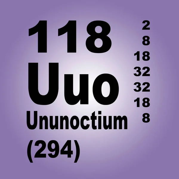 주기적인 118 Ununoctium — 스톡 사진