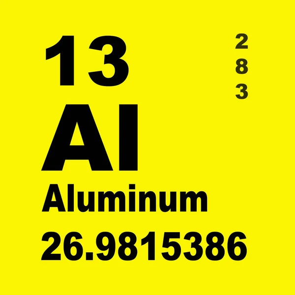 Alluminio Tavola Periodica Degli Elementi — Foto Stock