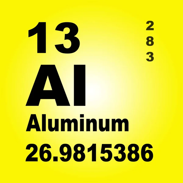 Aluminio Tabla Periódica Elementos — Foto de Stock