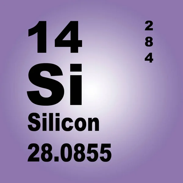 Silicium Periodieke Tabel Van Elementen — Stockfoto