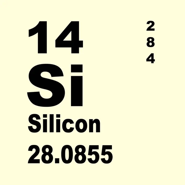 Silicium Periodieke Tabel Van Elementen — Stockfoto