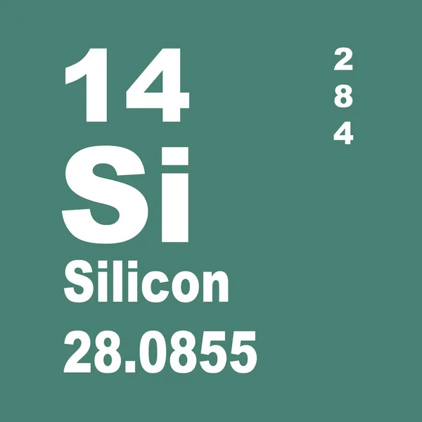 Silicon Tabela Periódica Elementos — Fotografia de Stock