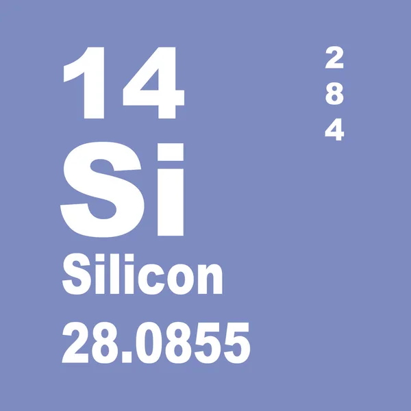 Silicio Tabla Periódica Elementos — Foto de Stock