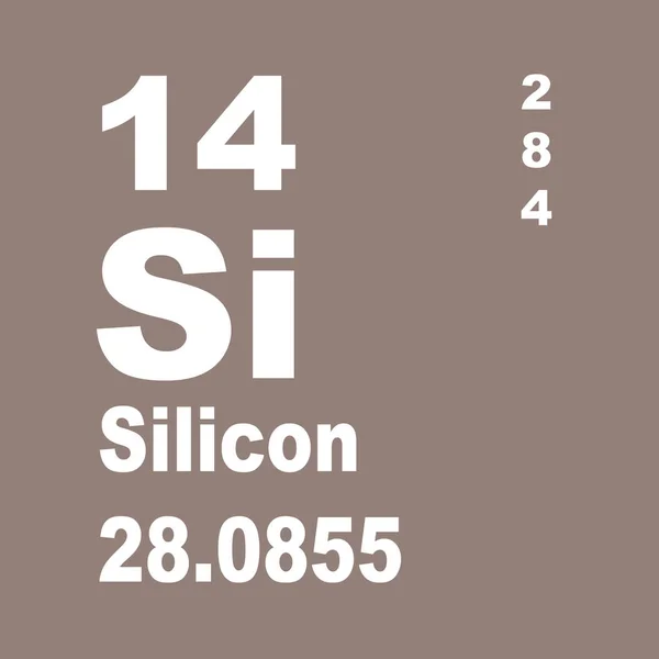 Tableau Périodique Des Éléments Silicium — Photo