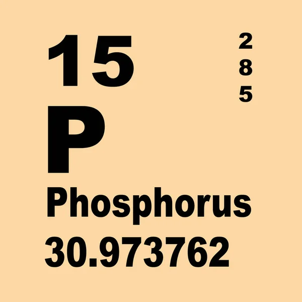 Tabela Periódica Elementos Fósforo — Fotografia de Stock