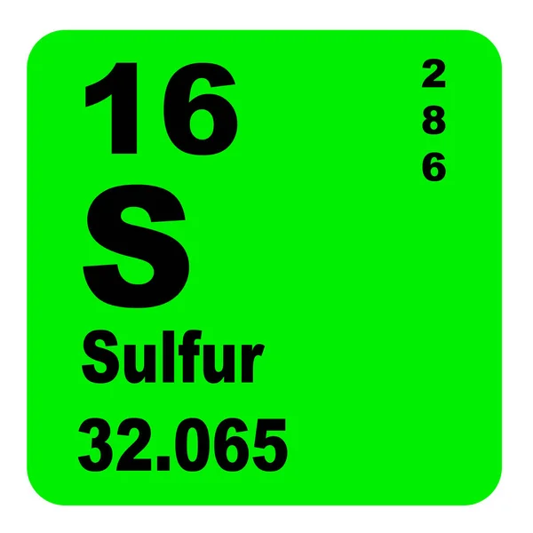 Svavel Periodisk Tabell Över Grundämnen — Stockfoto