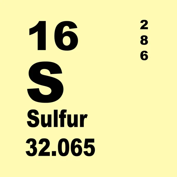 Tabela Periódica Elementos Enxofre — Fotografia de Stock