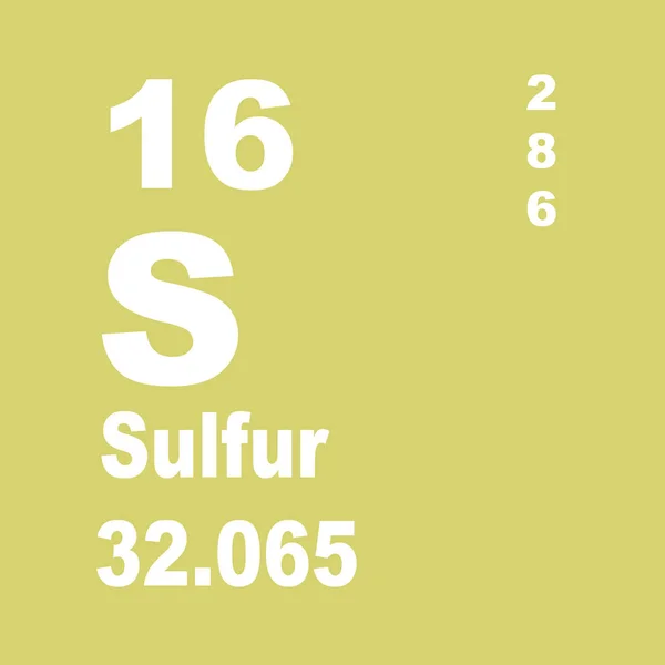 元素的硫周期表 — 图库照片