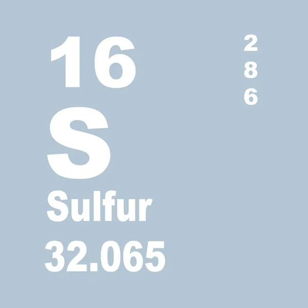 元素的硫周期表 — 图库照片