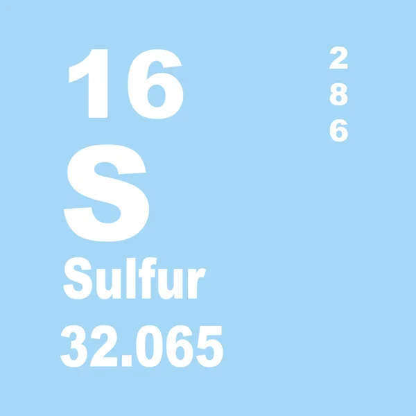 Sulfur Periodic Table Elements — Stock Photo, Image