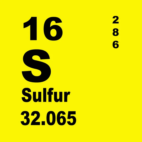 Svavel Periodisk Tabell Över Grundämnen — Stockfoto