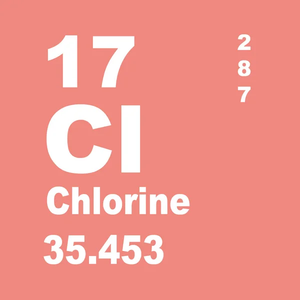 Chorine Tabela Periódica Elementos — Fotografia de Stock