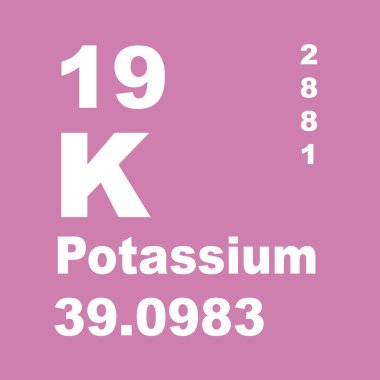 Potasyum elementlerin periyodik tablosu