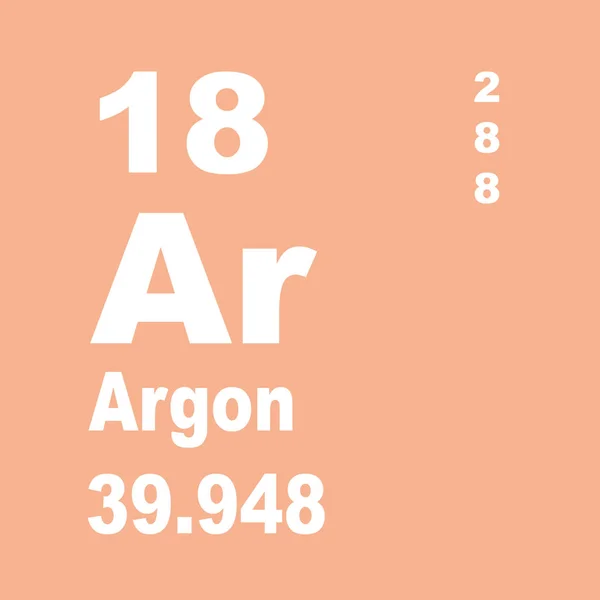 Tabela Okresowa Pierwiastków Argon — Zdjęcie stockowe