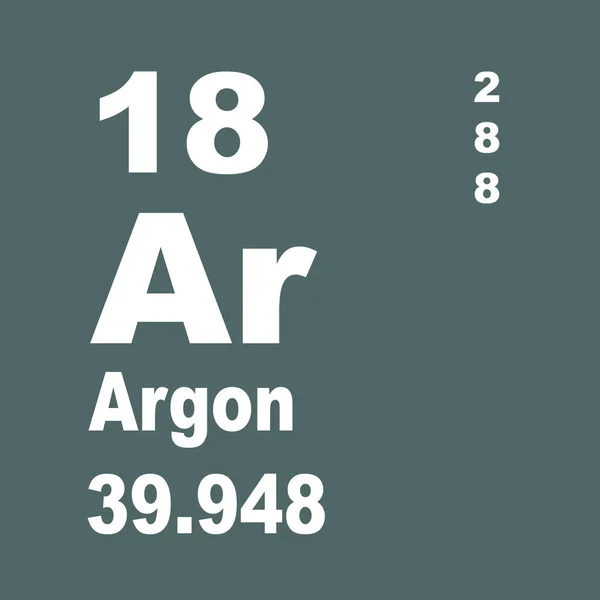 Tabela Periódica Elementos Não Argon — Fotografia de Stock