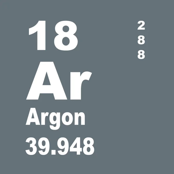 Tabela Okresowa Pierwiastków Argon — Zdjęcie stockowe
