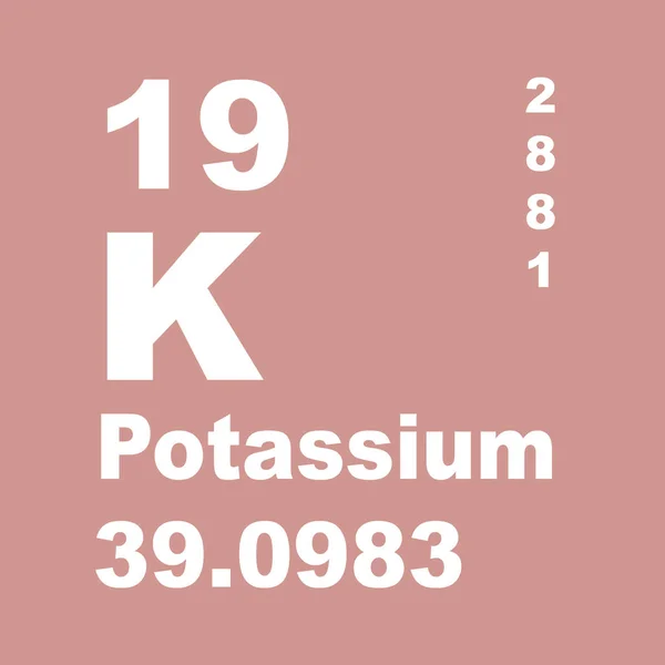 Potasyum Elementlerin Periyodik Tablosu — Stok fotoğraf