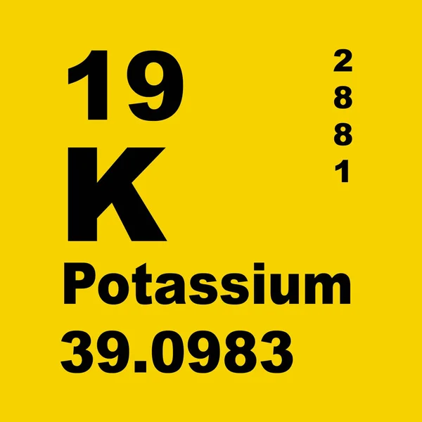 元素の周期表をカリウム — ストック写真