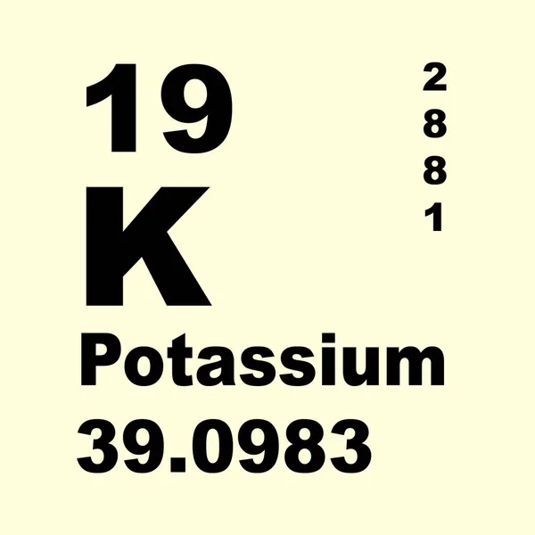 Potassio Tavola Periodica Degli Elementi — Foto Stock