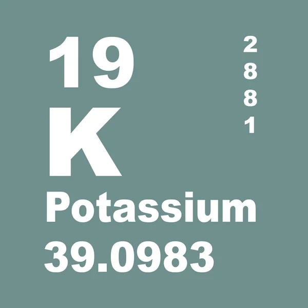 Potassio Tavola Periodica Degli Elementi — Foto Stock