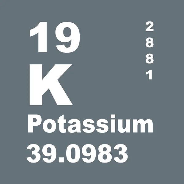 Kálium Periódusos Rendszer Elemei — Stock Fotó