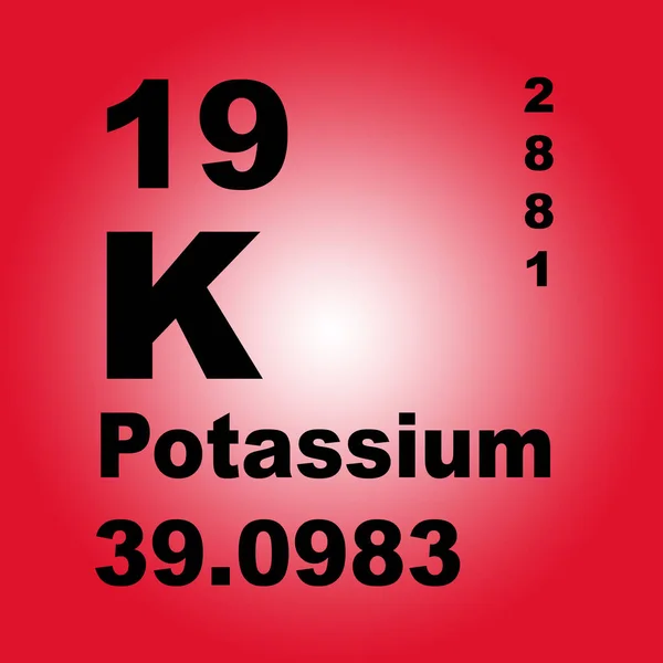 Kalium Periodiska Element — Stockfoto