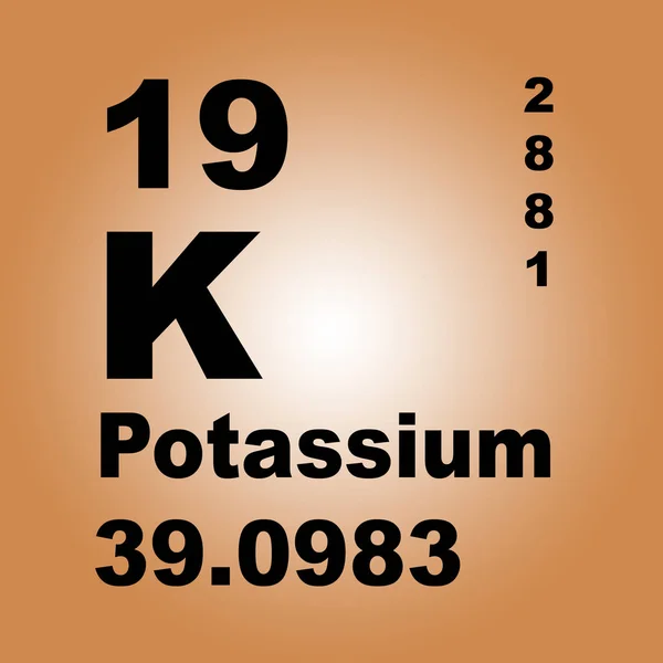 Kalium Periodiska Element — Stockfoto