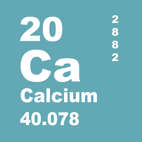 Kalcium Periodisk Tabell Över Grundämnen — Stockfoto