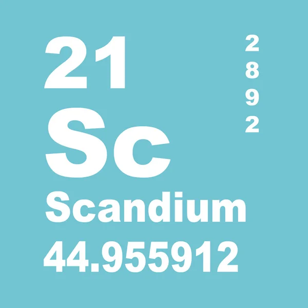 Scandium Tavola Periodica Degli Elementi — Foto Stock